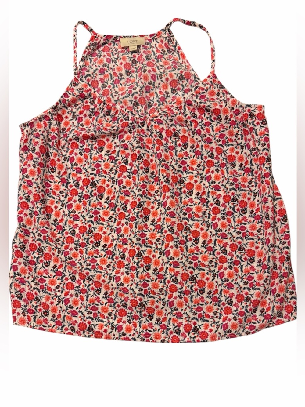 LOFT  Floral Camisole with Spaghetti Straps (002)